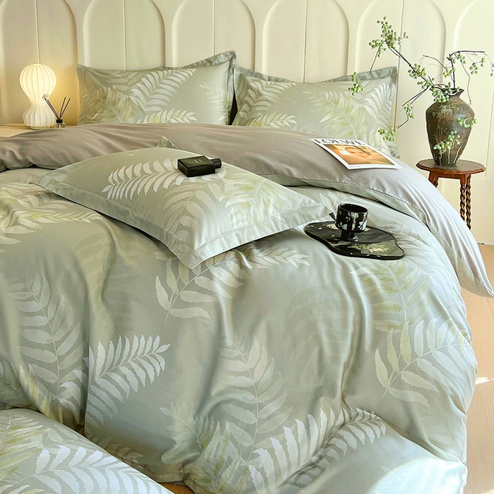 91家纺网 家纺一手货源 找家纺 梧桐树 2026新款全棉纯棉长绒棉数码印花系列四件套 S43若兰亭