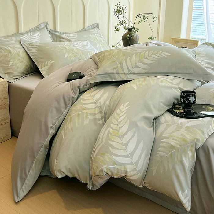 91家纺网 家纺一手货源 找家纺 梧桐树 2026新款全棉纯棉长绒棉数码印花系列四件套 S43若兰亭