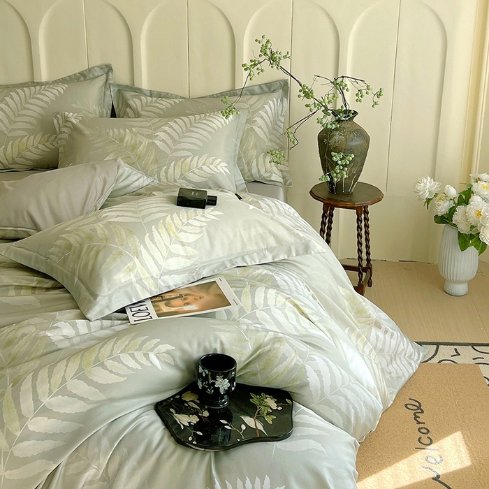 91家纺网 家纺一手货源 找家纺 梧桐树 2026新款全棉纯棉长绒棉数码印花系列四件套 S43若兰亭