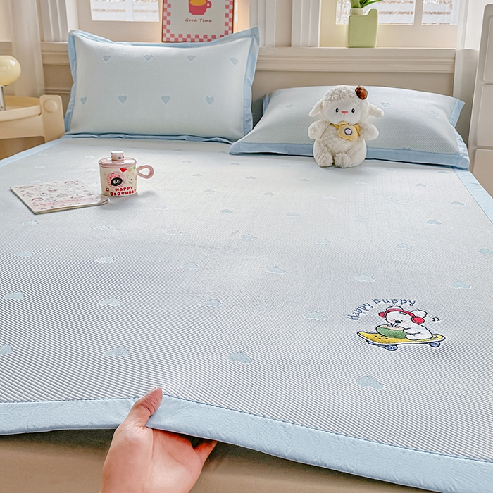 91家纺网 家纺一手货源 找家纺 （总）梦卡迪 2026新款A类爱心卡通凉感豆豆绣花床席