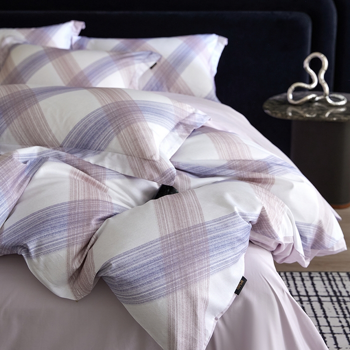 91家纺网 家纺一手货源 找家纺 梧桐树 2026新款全棉纯棉长绒棉数码印花系列四件套 S44炫紫灰