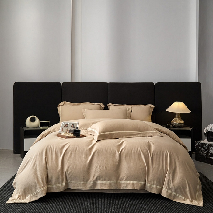 91家纺网 家纺一手货源 找家纺 （总）库里梦家纺 2026新款高精密斜纹棉四件套镂空四件套 -织带款