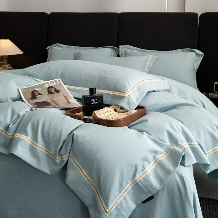 91家纺网 家纺一手货源 找家纺 （总）库里梦家纺 2026新款高精密斜纹棉四件套镂空四件套 -织带款