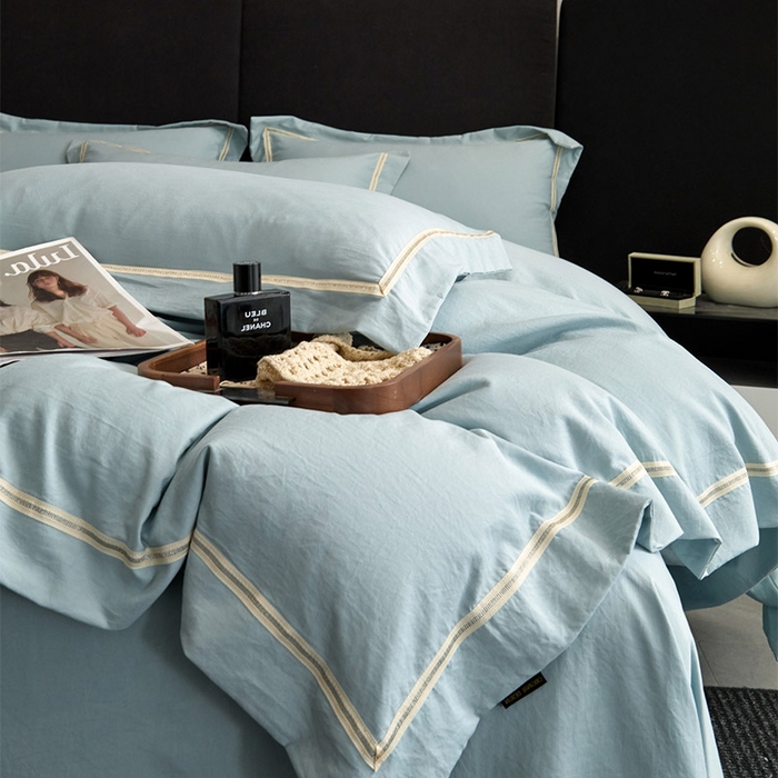 91家纺网 家纺一手货源 找家纺 （总）库里梦家纺 2026新款高精密斜纹棉四件套镂空四件套 -织带款