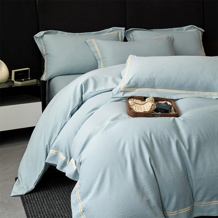 91家纺网 家纺一手货源 找家纺 （总）库里梦家纺 2026新款高精密斜纹棉四件套镂空四件套 -织带款