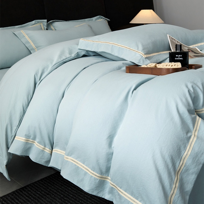 91家纺网 家纺一手货源 找家纺 （总）库里梦家纺 2026新款高精密斜纹棉四件套镂空四件套 -织带款