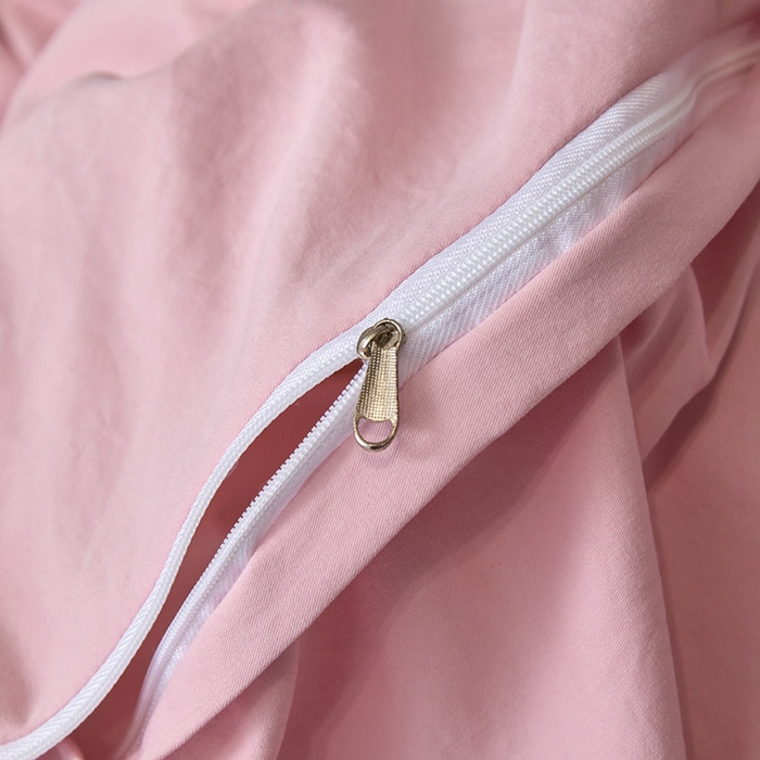 91家纺网 家纺一手货源 找家纺 库里梦家纺 2026新款高精密斜纹棉四件套镂空四件套-织带款 黛粉