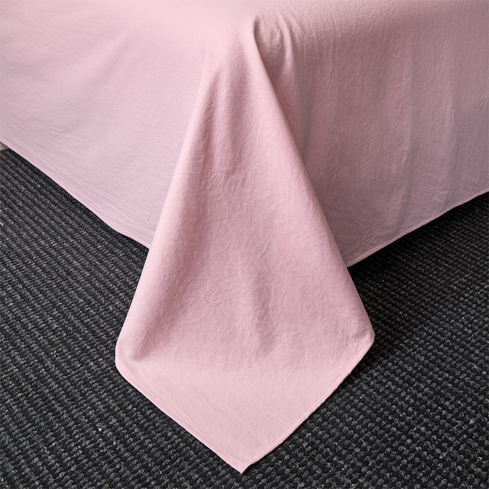 91家纺网 家纺一手货源 找家纺 库里梦家纺 2026新款高精密斜纹棉四件套镂空四件套-织带款 黛粉