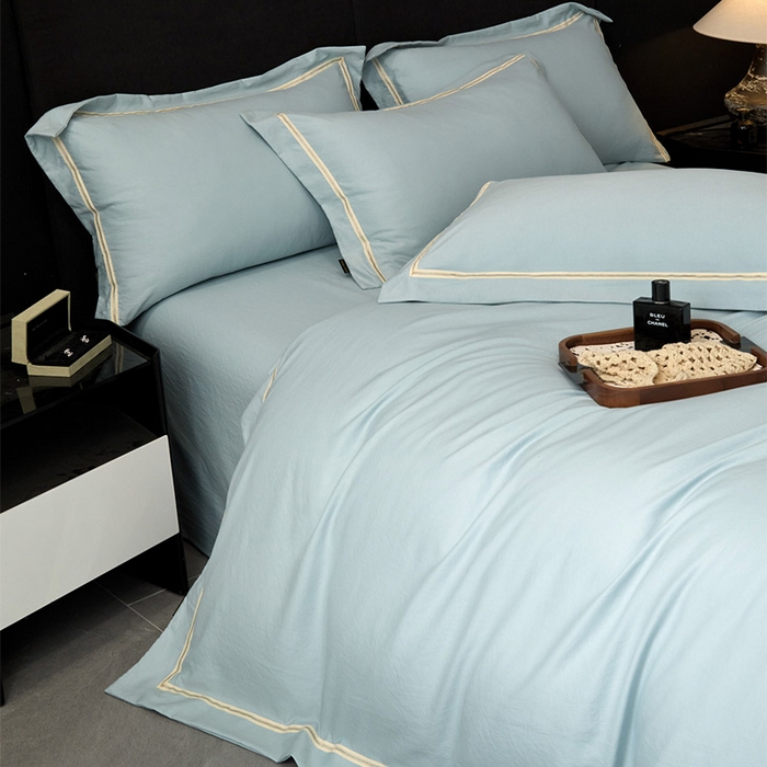 91家纺网 家纺一手货源 找家纺 库里梦家纺 2026新款高精密斜纹棉四件套镂空四件套-织带款 青藤