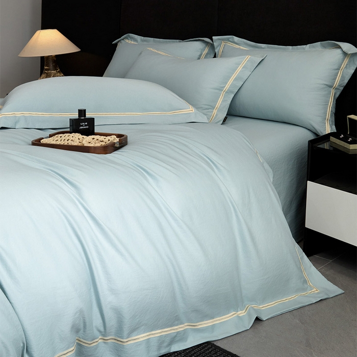 91家纺网 家纺一手货源 找家纺 库里梦家纺 2026新款高精密斜纹棉四件套镂空四件套-织带款 青藤