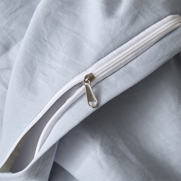 91家纺网 家纺一手货源 找家纺 库里梦家纺 2026新款高精密斜纹棉四件套镂空四件套-织带款 青云灰