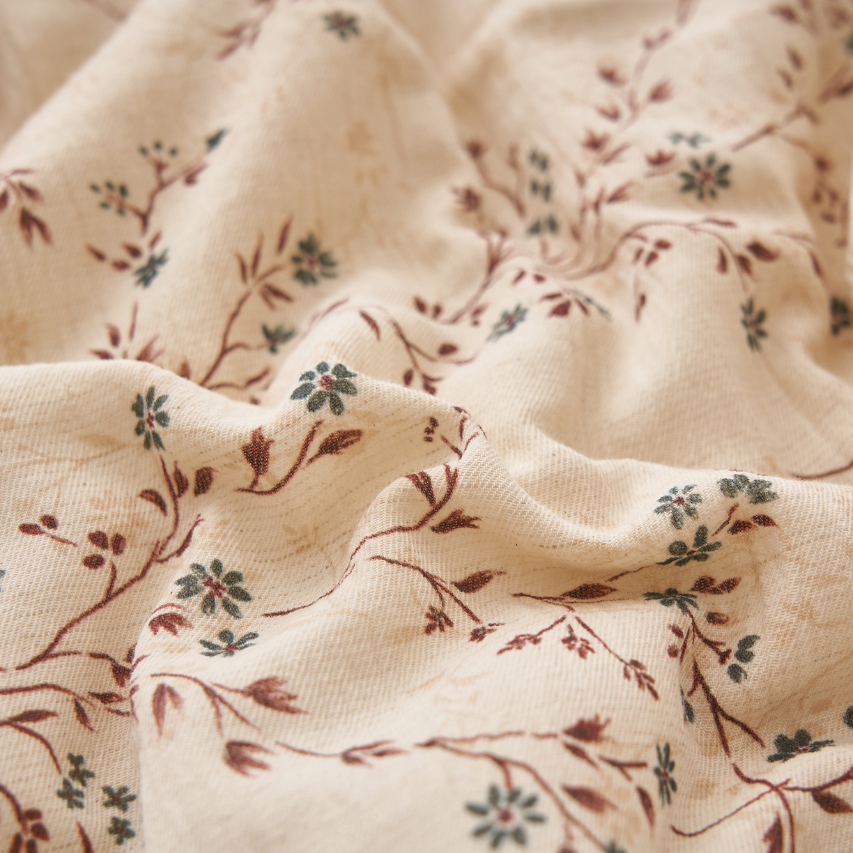 91家纺网 家纺一手货源 找家纺 吾诺家居 2026新款棉麻系列-棉麻印花棉花夏被 恬觅