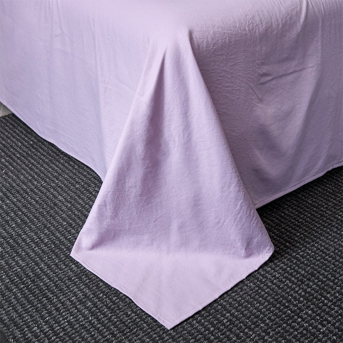 91家纺网 家纺一手货源 找家纺 库里梦家纺 2026新款高精密斜纹棉四件套镂空四件套-织带款 紫堇