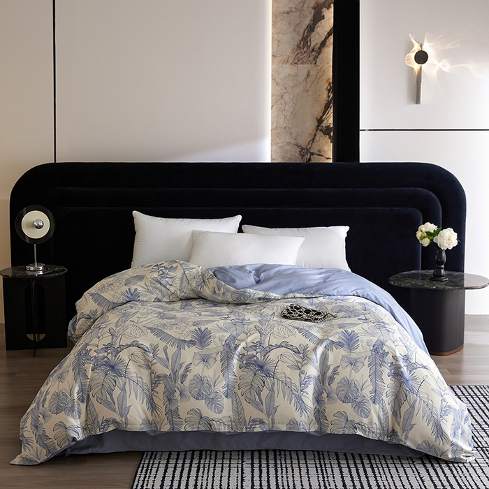 91家纺网 家纺一手货源 找家纺 梧桐树 2026新款全棉纯棉长绒棉数码印花系列四件套 S52秘境