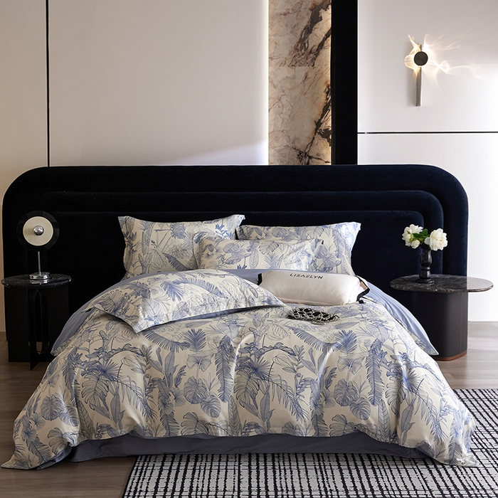 91家纺网 家纺一手货源 找家纺 梧桐树 2026新款全棉纯棉长绒棉数码印花系列四件套 S52秘境