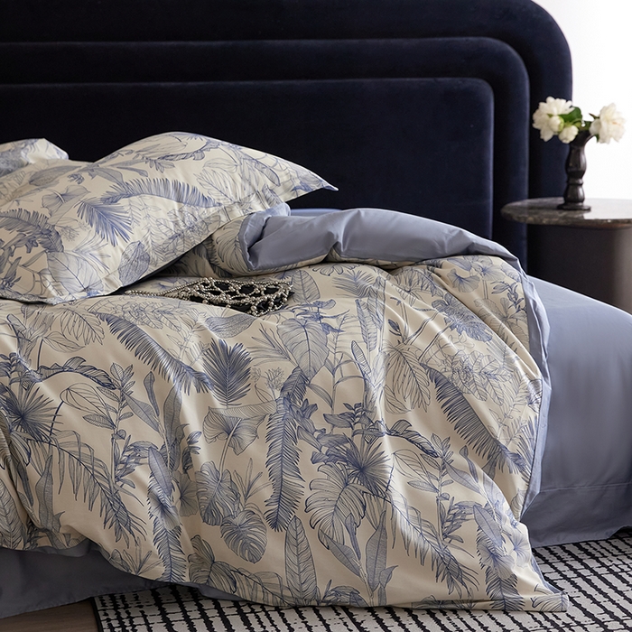 91家纺网 家纺一手货源 找家纺 梧桐树 2026新款全棉纯棉长绒棉数码印花系列四件套 S52秘境