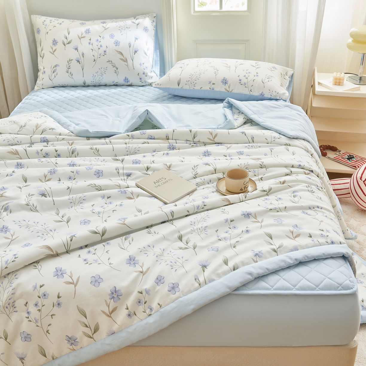 91家纺网 家纺一手货源 找家纺 （总）吾诺家居 吾诺 2026新款 12868全棉印花棉花夏被四件套 全棉夏被四件套新疆棉花被 - 经典系列