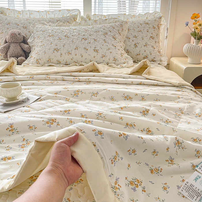 91家纺网 家纺一手货源 找家纺 艺慕家纺 2026新款夏被四件套 春日花语