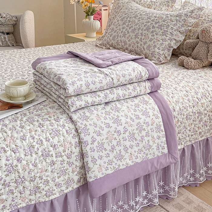 艺慕家纺 2026新款夏被四件套 丁香花