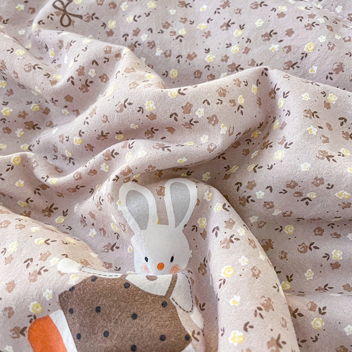 91家纺网 家纺一手货源 找家纺 艺慕家纺 2026新款夏被四件套 丁香小兔