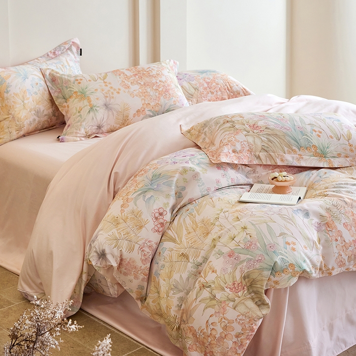 梧桐树 2026新款全棉纯棉长绒棉数码印花系列四件套 S56伊甸园