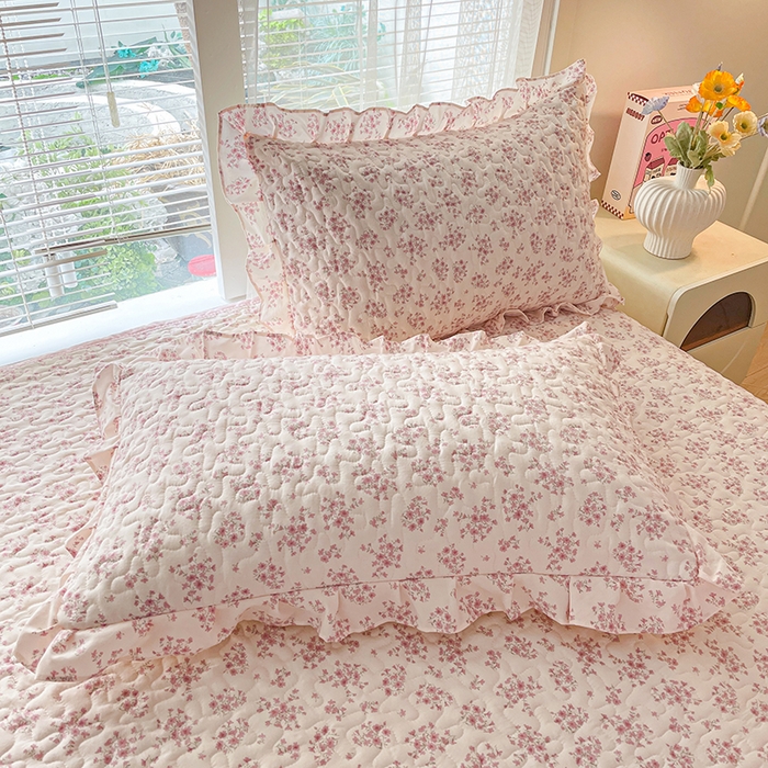 91家纺网 家纺一手货源 找家纺 艺慕家纺 2026新款夏被四件套 粉色樱花