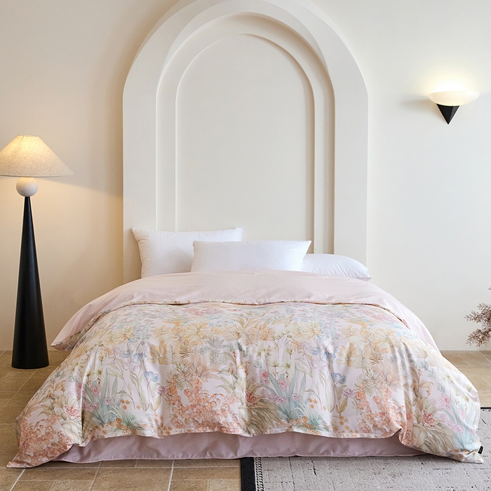 91家纺网 家纺一手货源 找家纺 梧桐树 2026新款全棉纯棉长绒棉数码印花系列四件套 S56伊甸园