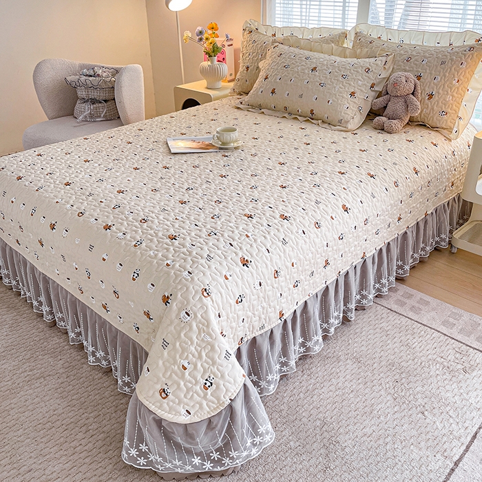 91家纺网 家纺一手货源 找家纺 艺慕家纺 2026新款夏被四件套 可爱熊仔