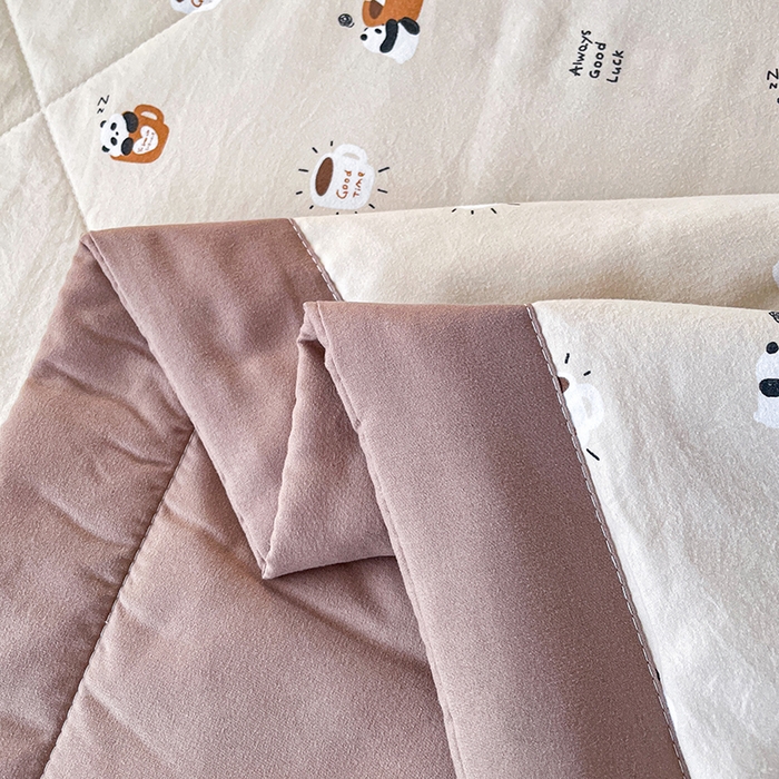 91家纺网 家纺一手货源 找家纺 艺慕家纺 2026新款夏被四件套 可爱熊仔