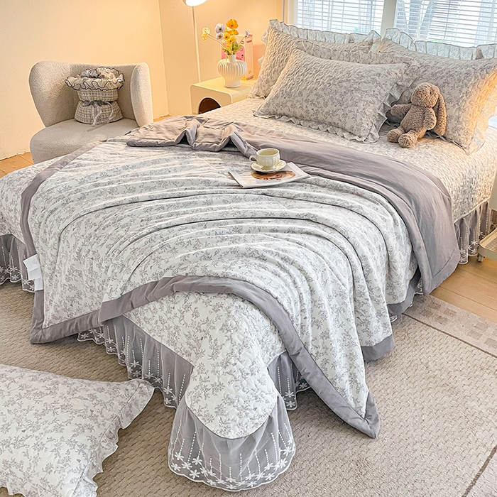 91家纺网 家纺一手货源 找家纺 艺慕家纺 2026新款夏被四件套 素影