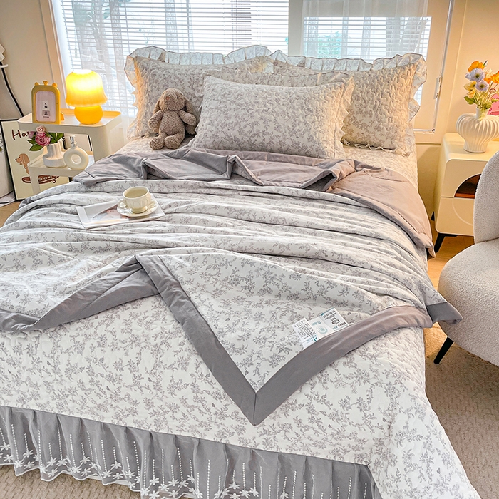 91家纺网 家纺一手货源 找家纺 艺慕家纺 2026新款夏被四件套 素影