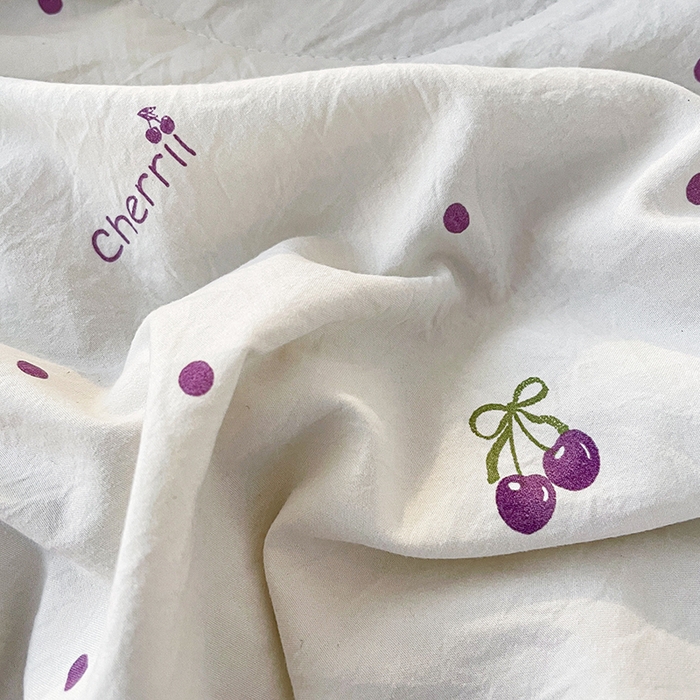 91家纺网 家纺一手货源 找家纺 艺慕家纺 2026新款夏被四件套 紫色樱桃