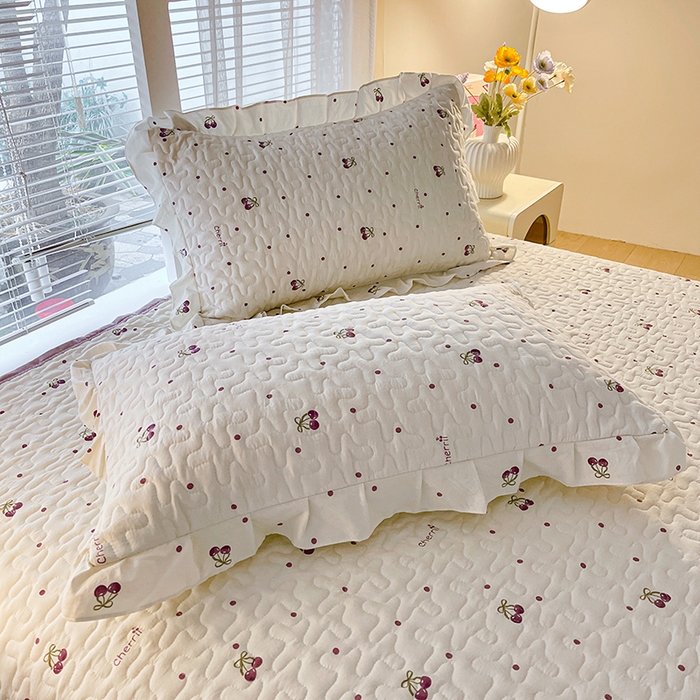 91家纺网 家纺一手货源 找家纺 艺慕家纺 2026新款夏被四件套 紫色樱桃