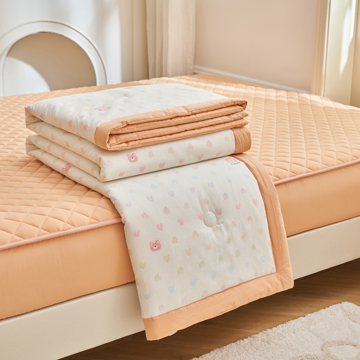 91家纺网 家纺一手货源 找家纺 （总）吾诺家居 吾诺 2026新款 12868全棉印花棉花夏被四件套 全棉夏被四件套新疆棉花被 - 经典系列