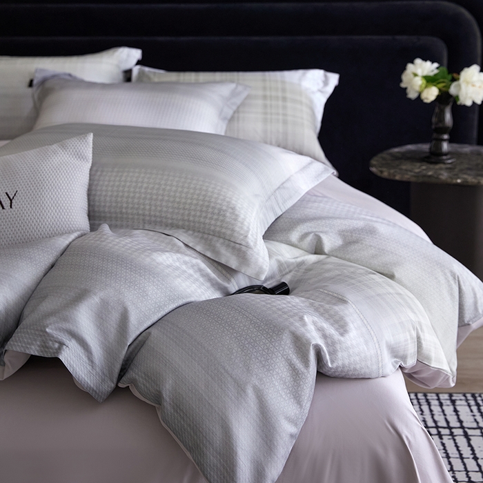 91家纺网 家纺一手货源 找家纺 梧桐树 2026新款全棉纯棉长绒棉数码印花系列四件套 S57可可西里灰