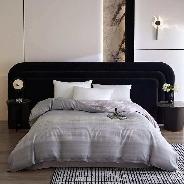 91家纺网 家纺一手货源 找家纺 梧桐树 2026新款全棉纯棉长绒棉数码印花系列四件套 S57可可西里灰