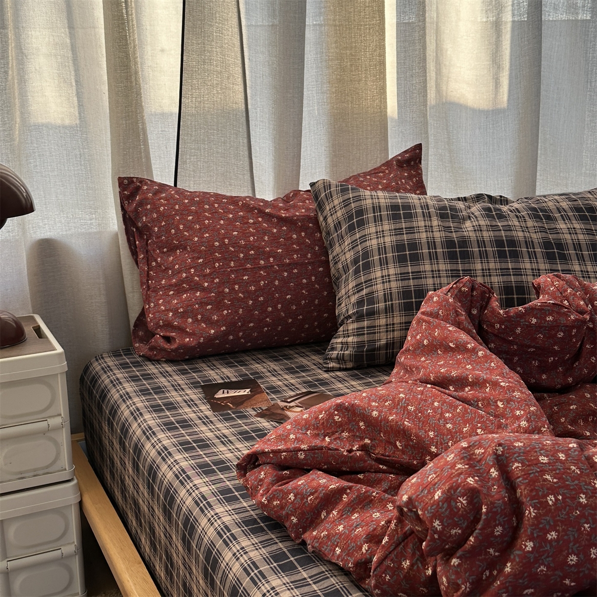 91家纺网 家纺一手货源 找家纺 （总）拾一 2026新款日韩复古混搭风田园小碎花水洗棉木棉四件套