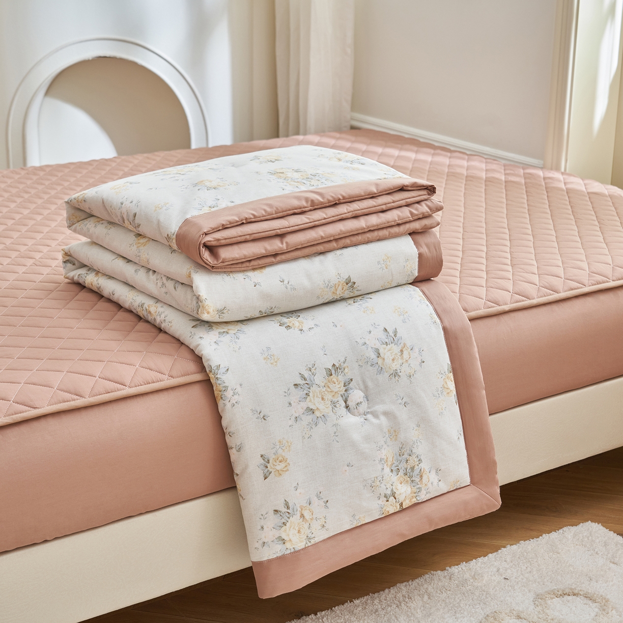 91家纺网 家纺一手货源 找家纺 （总）吾诺家居 吾诺 2026新款 12868全棉印花棉花夏被四件套 全棉夏被四件套新疆棉花被 - 经典系列