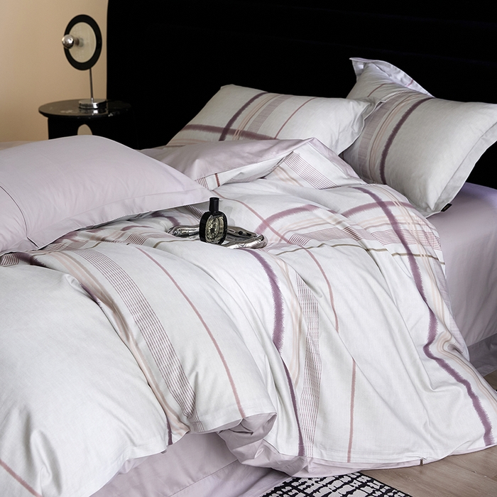 91家纺网 家纺一手货源 找家纺 梧桐树 2026新款全棉纯棉长绒棉数码印花系列四件套 S57品格豆沙