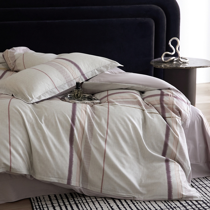 91家纺网 家纺一手货源 找家纺 梧桐树 2026新款全棉纯棉长绒棉数码印花系列四件套 S57品格豆沙