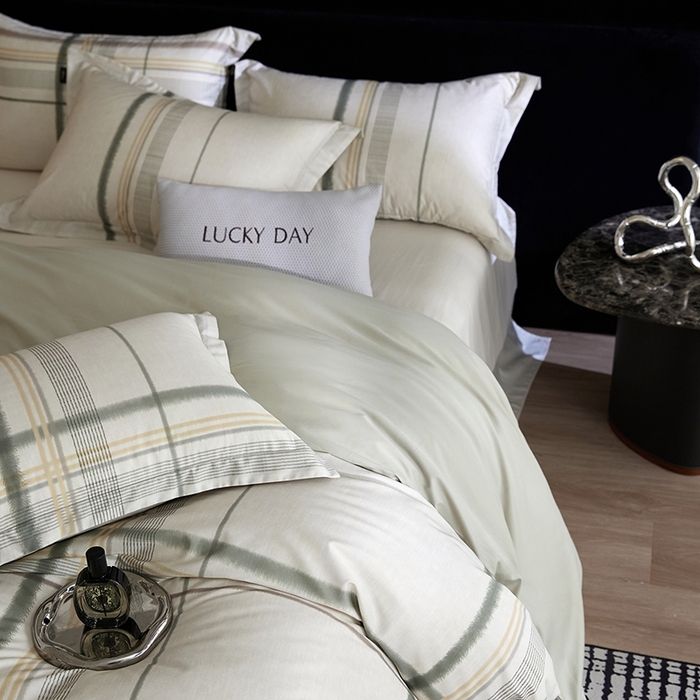 91家纺网 家纺一手货源 找家纺 梧桐树 2026新款全棉纯棉长绒棉数码印花系列四件套 S58品格绿