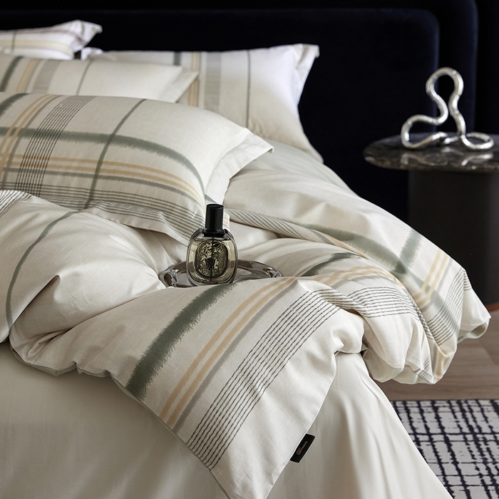 91家纺网 家纺一手货源 找家纺 梧桐树 2026新款全棉纯棉长绒棉数码印花系列四件套 S58品格绿