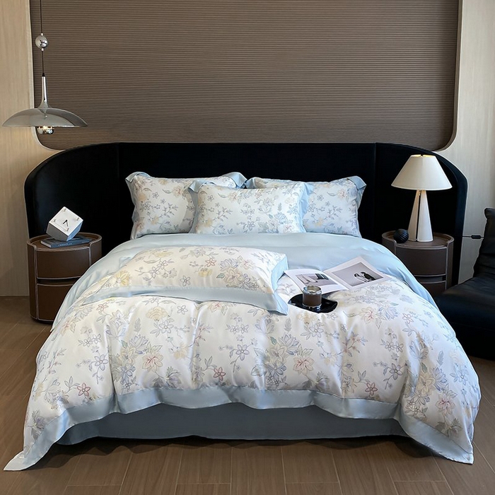 91家纺网 家纺一手货源 找家纺 （总）慕晨 2026新款50支澳棉全棉纯棉贡缎婚庆绣花贴布绣四件套热款