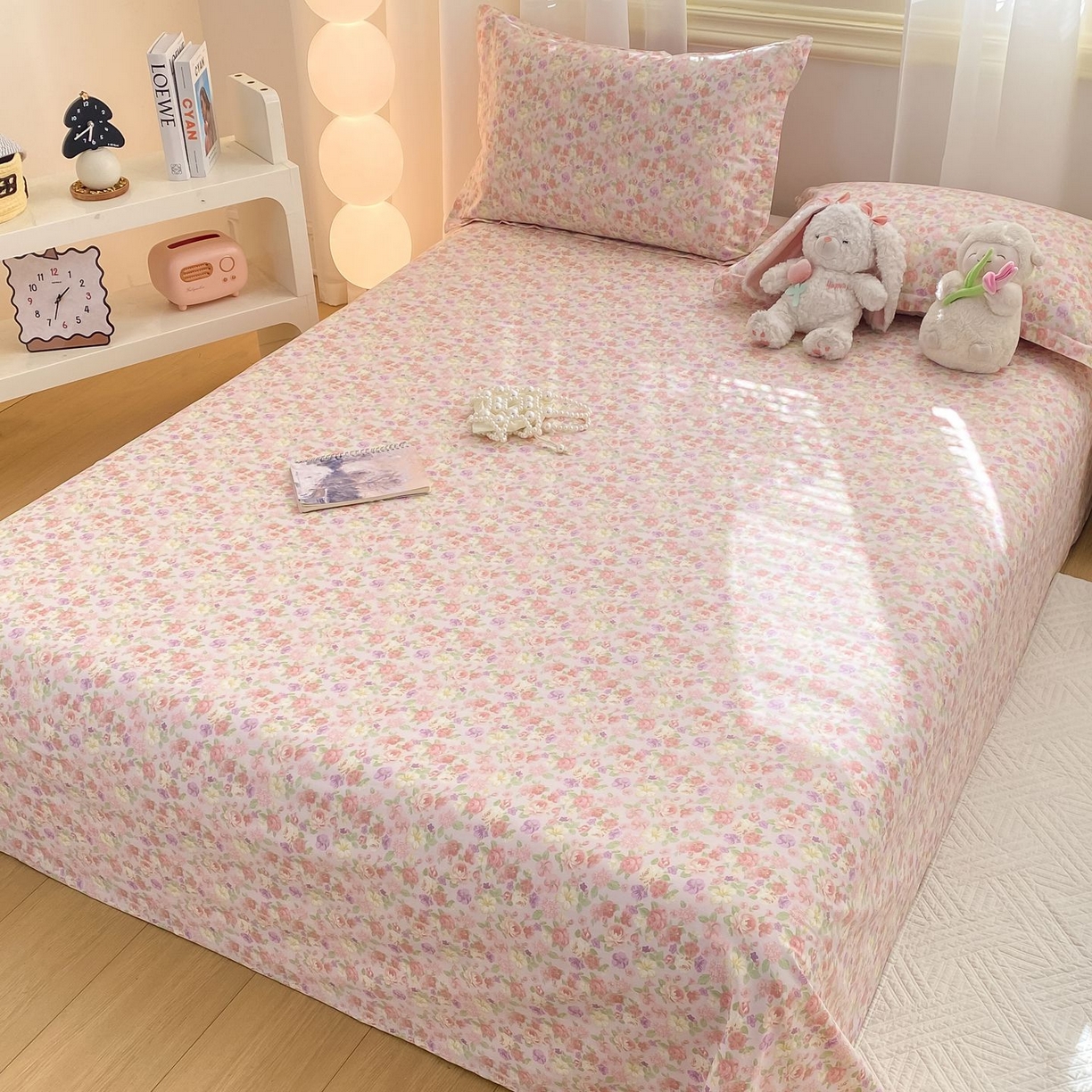 91家纺网 家纺一手货源 找家纺 （总）女子家纺 2026新款全棉印花小清新系列-单床单