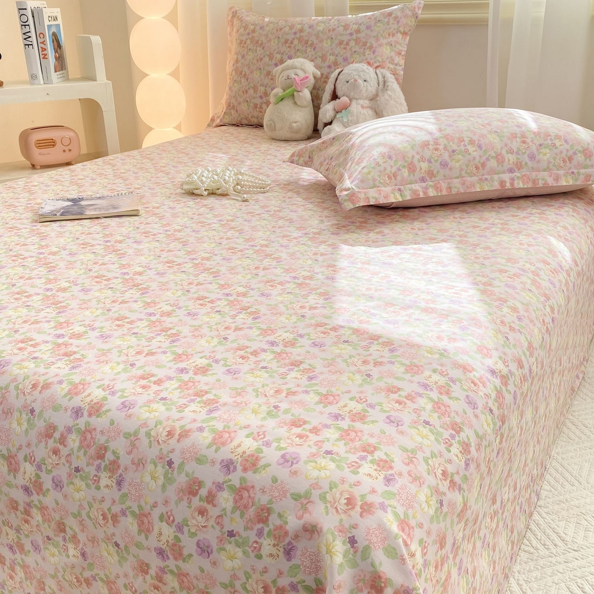 91家纺网 家纺一手货源 找家纺 （总）女子家纺 2026新款全棉印花小清新系列-单床单