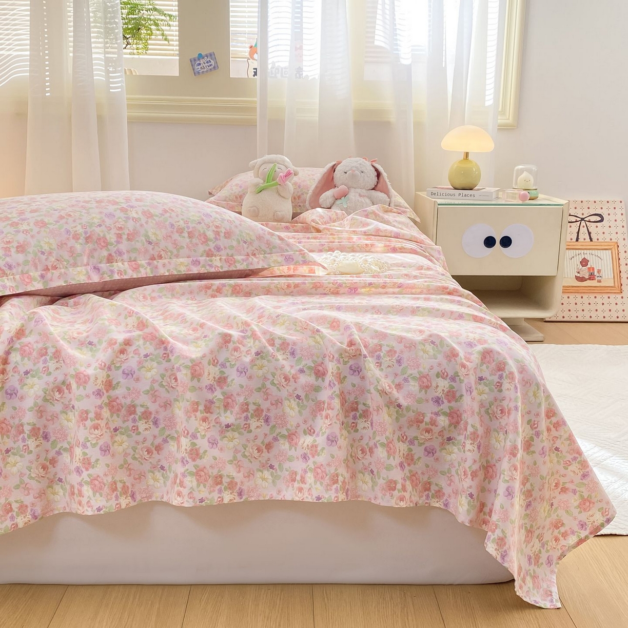 91家纺网 家纺一手货源 找家纺 （总）女子家纺 2026新款全棉印花小清新系列-单床单