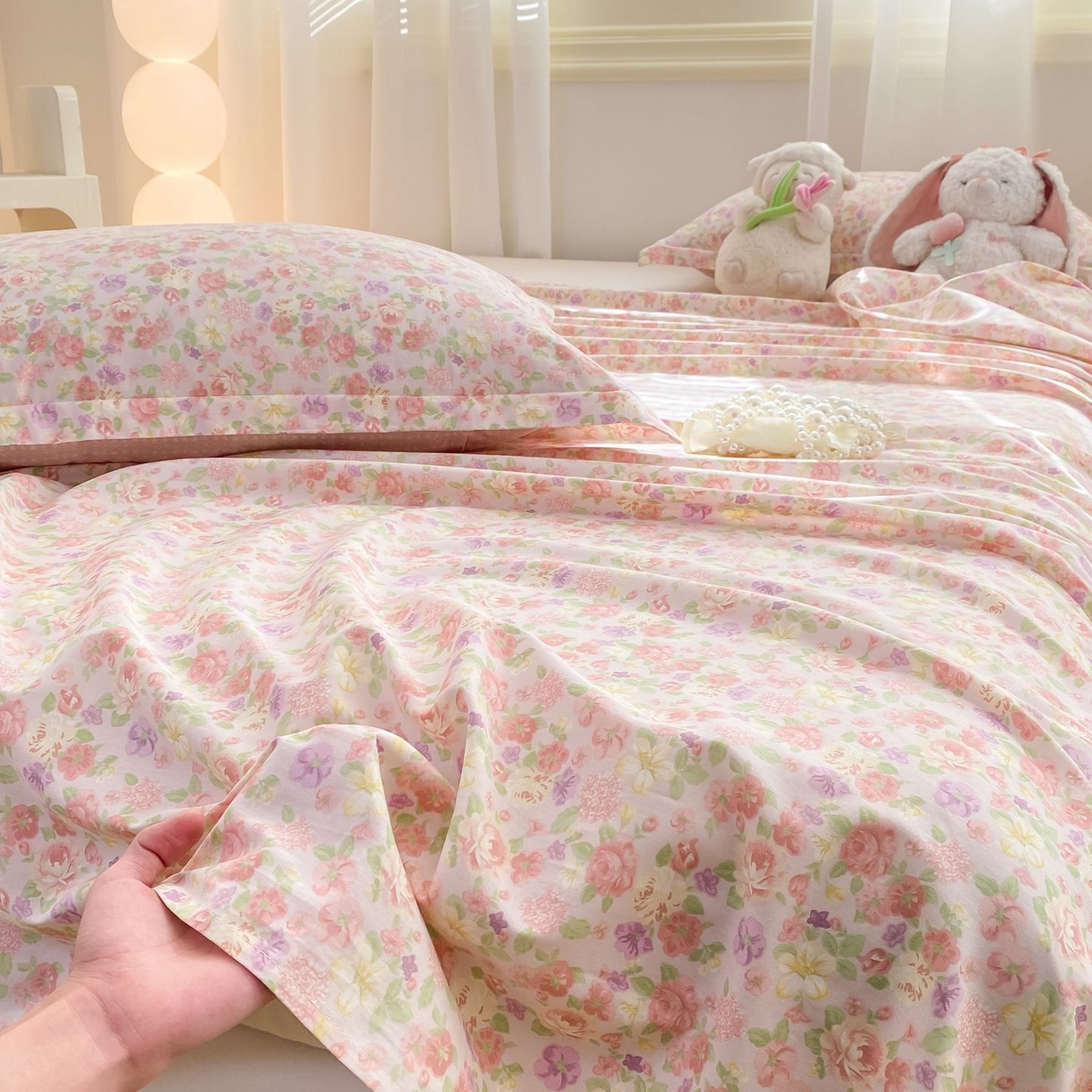 91家纺网 家纺一手货源 找家纺 （总）女子家纺 2026新款全棉印花小清新系列-单床单