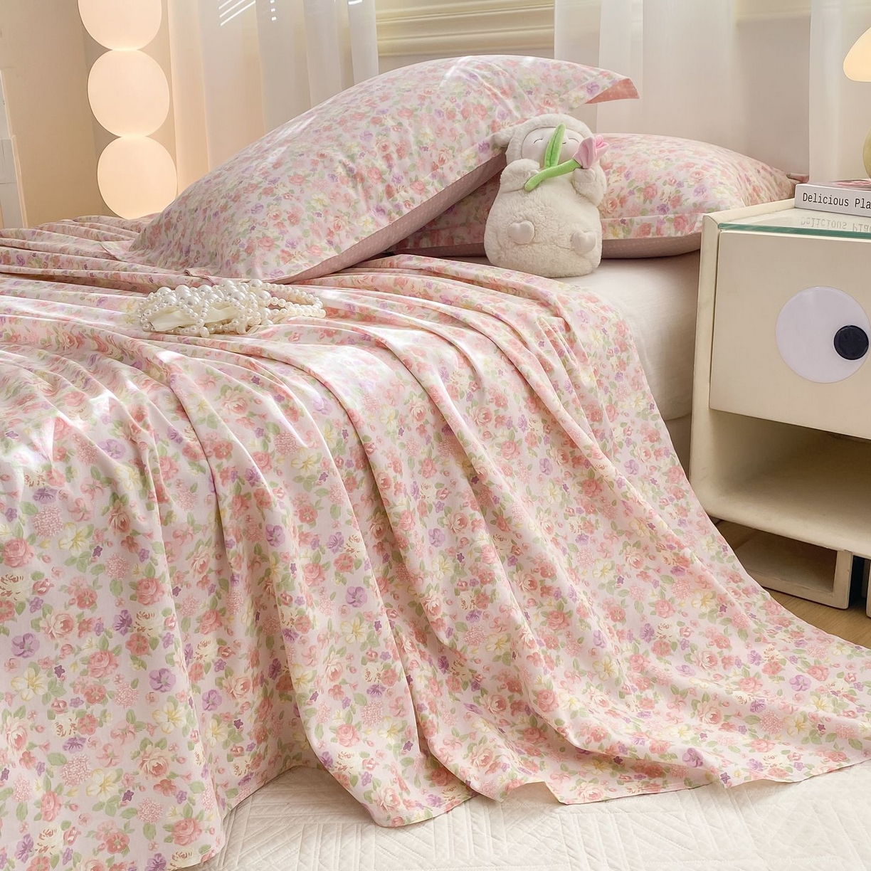 91家纺网 家纺一手货源 找家纺 （总）女子家纺 2026新款全棉印花小清新系列-单床单