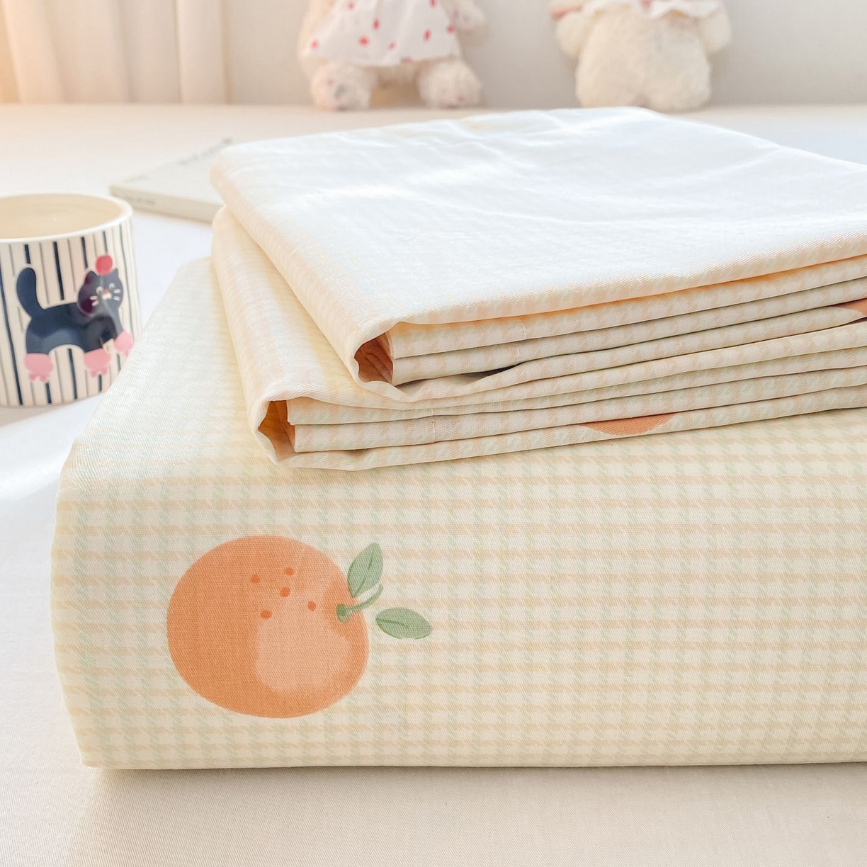 91家纺网 家纺一手货源 找家纺 （总）女子家纺 2026新款全棉印花小清新系列-单床单