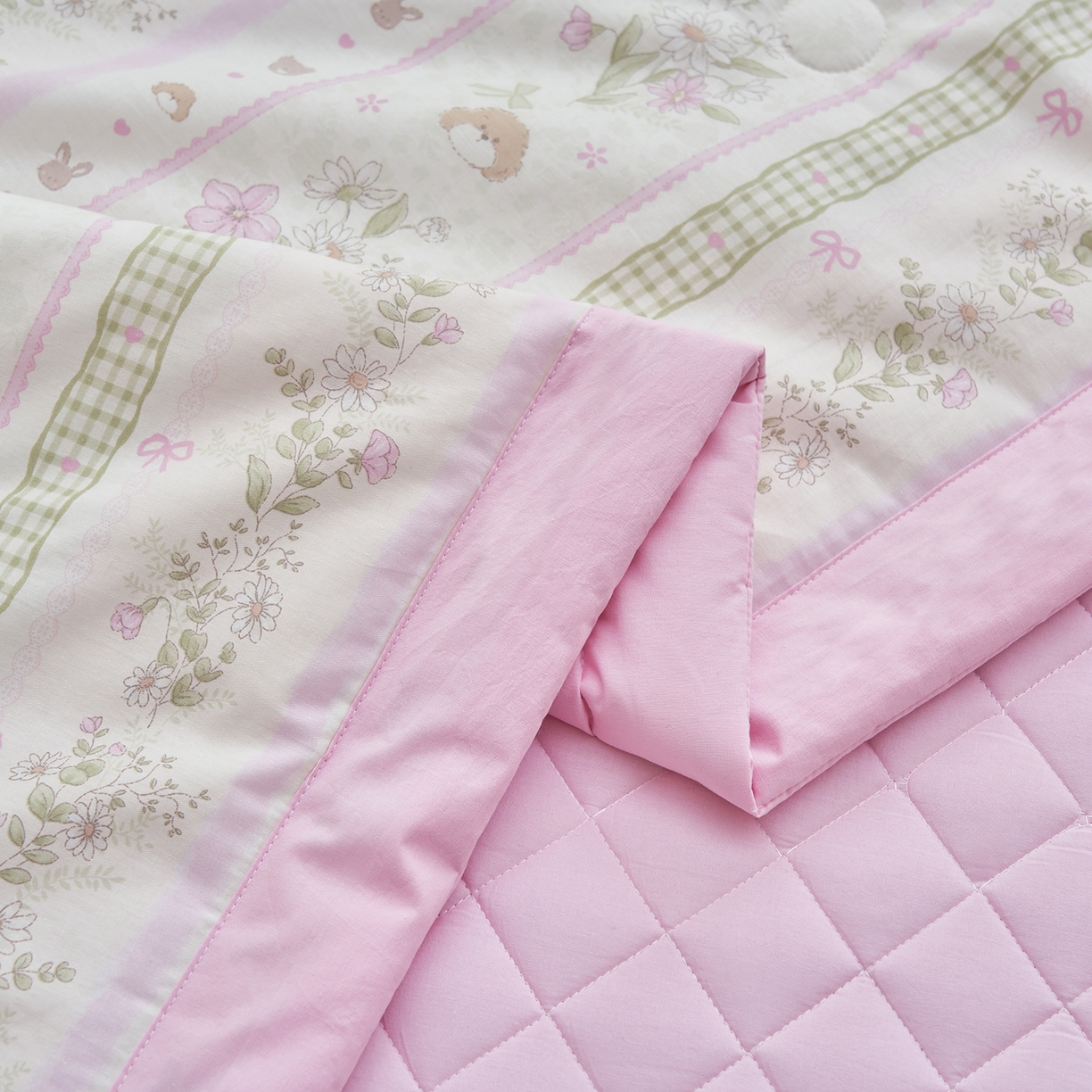 91家纺网 家纺一手货源 找家纺 吾诺家居 吾诺 2026新款 12868全棉印花棉花夏被四件套 全棉夏被四件套新疆棉花被 - 经典系列 粉色公主